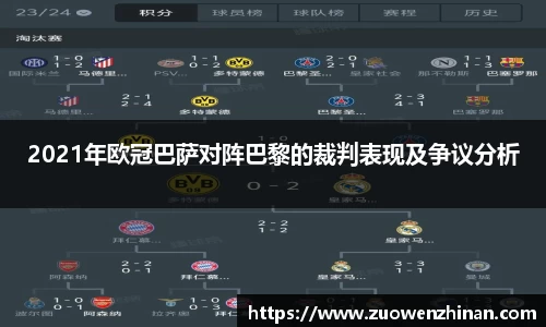 2021年欧冠巴萨对阵巴黎的裁判表现及争议分析